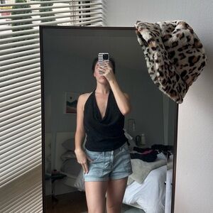 UO Knit Black Halter Top